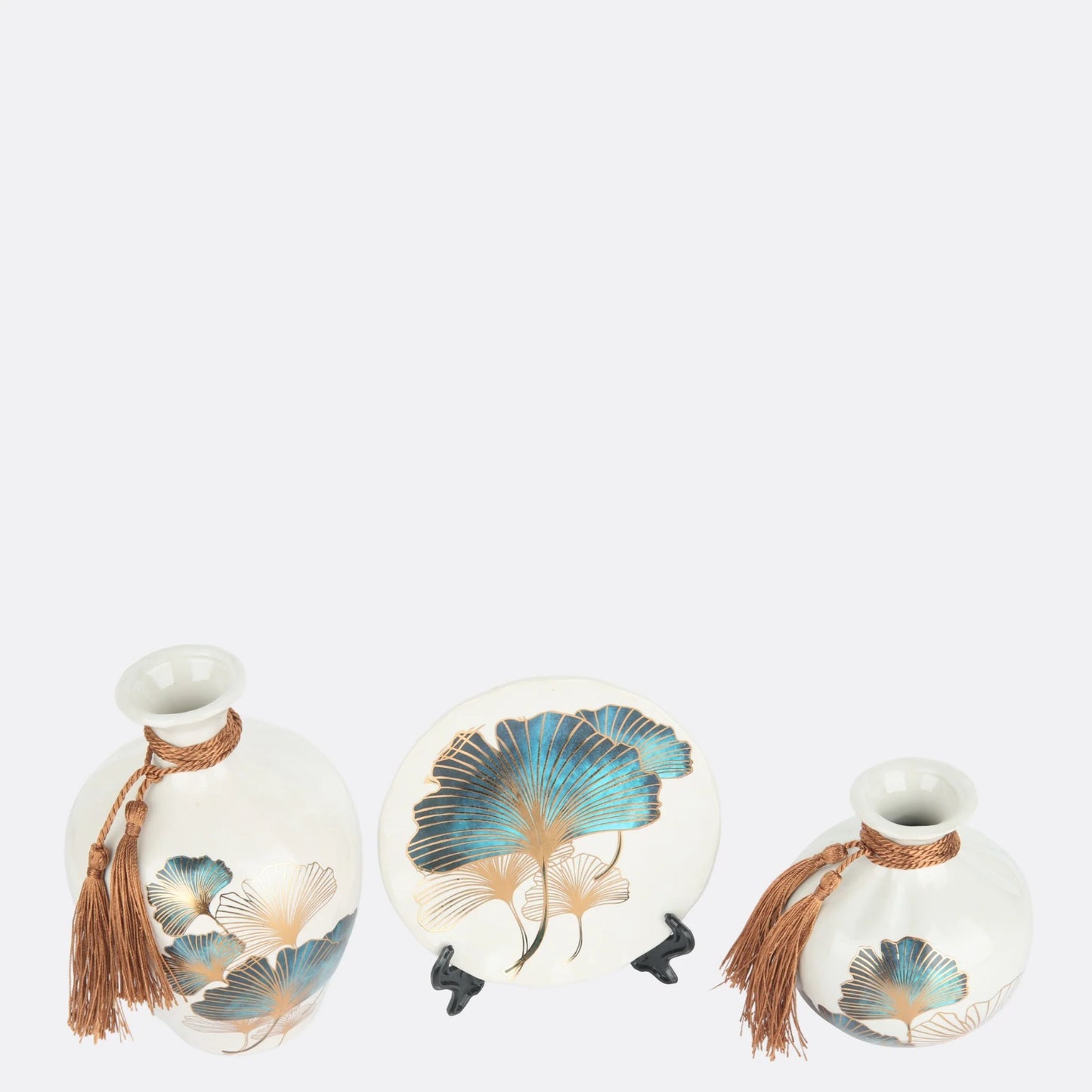 LEAFLET DESIGN VASE(SET OF 3)