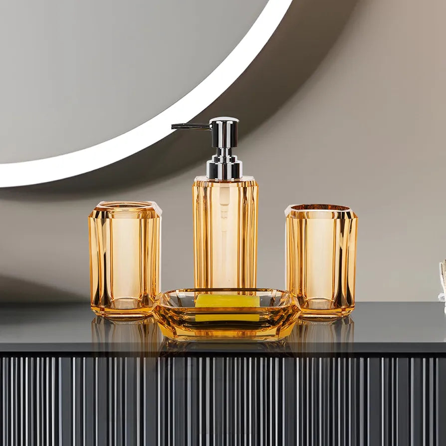 TRANSPARENT BATH SET (4 PCS)