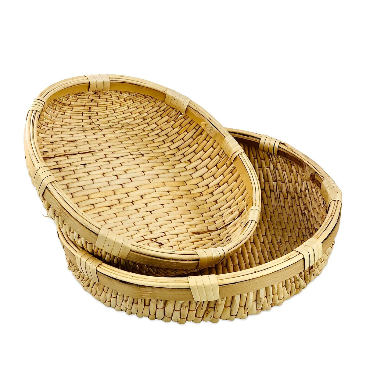 MULTIPURPOSE BAMBOO BASKETS (SET OF 2)