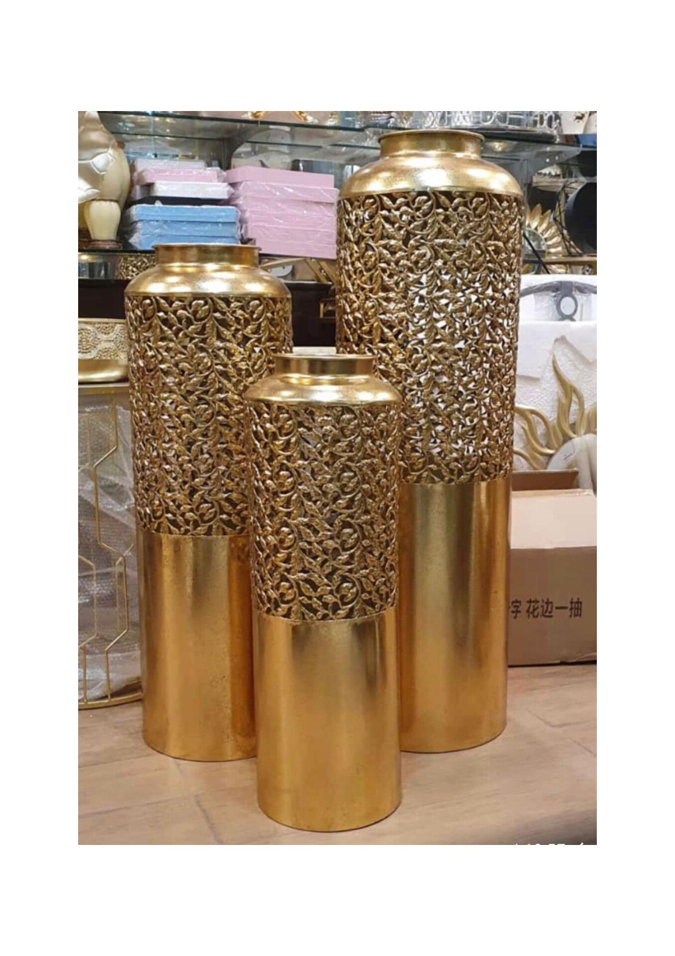 ELECTRO PLATED PLANT POTS (SET OF 3)