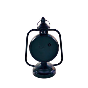 LANTERN RETRO BLACK METAL TABLE CLOCK