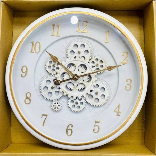 VINTAGE WALL CLOCK MOVING GEARS