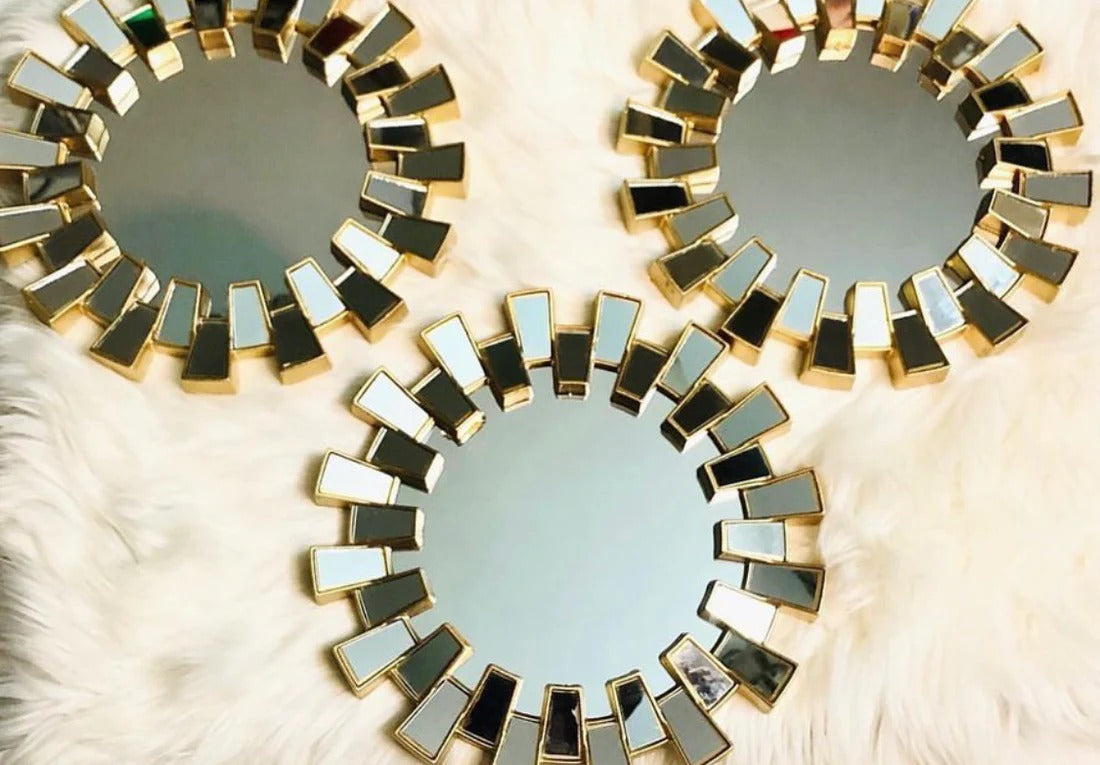 GOLDEN WALL HANGING MIRRORS