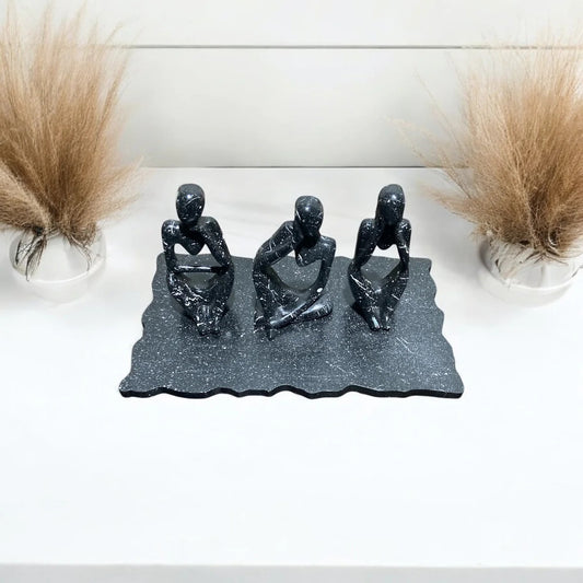 HOLLOW MAN SCULPTURES WITH TRAY