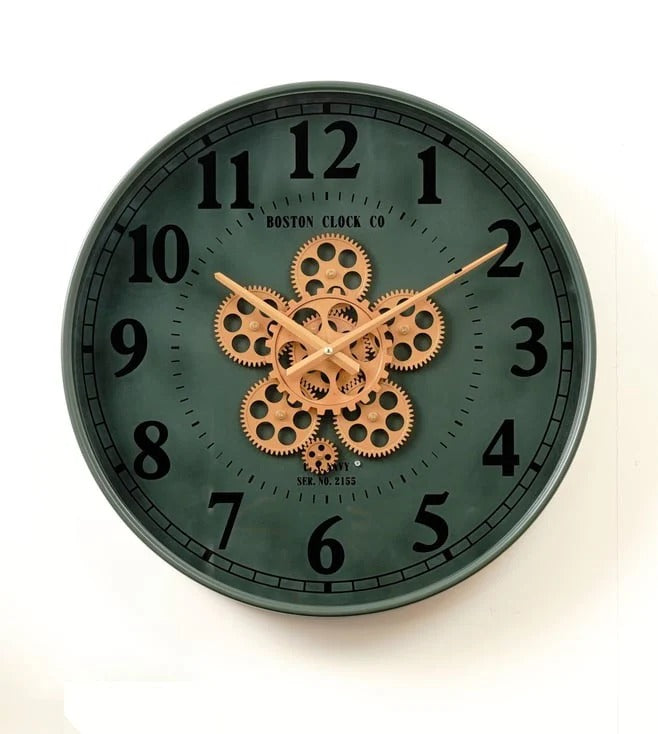 MOVING GEARS WALL CLOCK