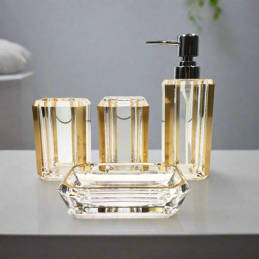 TRANSPARENT BATH SET (4 PCS)