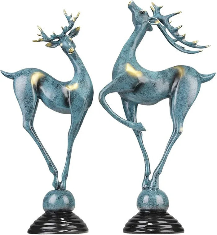 LUXURY DEER STATUE (SET OF 2)