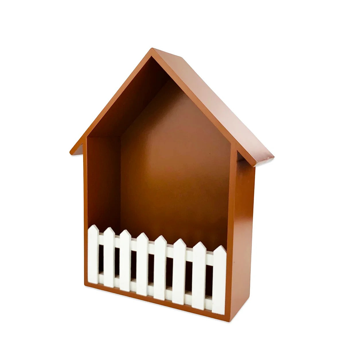 BROWN HUT DESIGN WALL MOUNTED STORAGE