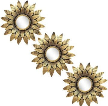 SUNFLOWER WALL MIRRORS ( SET OF 3)