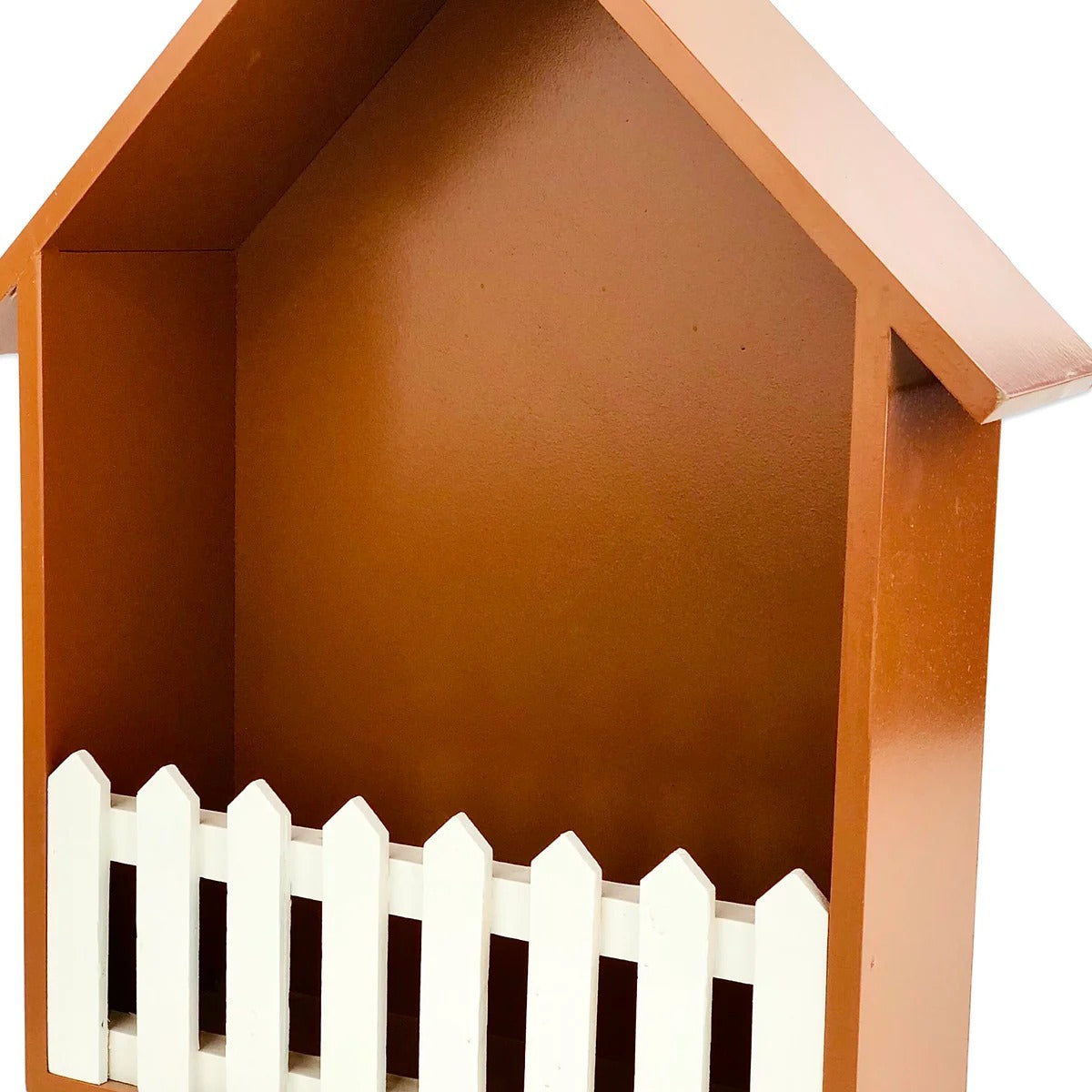 BROWN HUT DESIGN WALL MOUNTED STORAGE