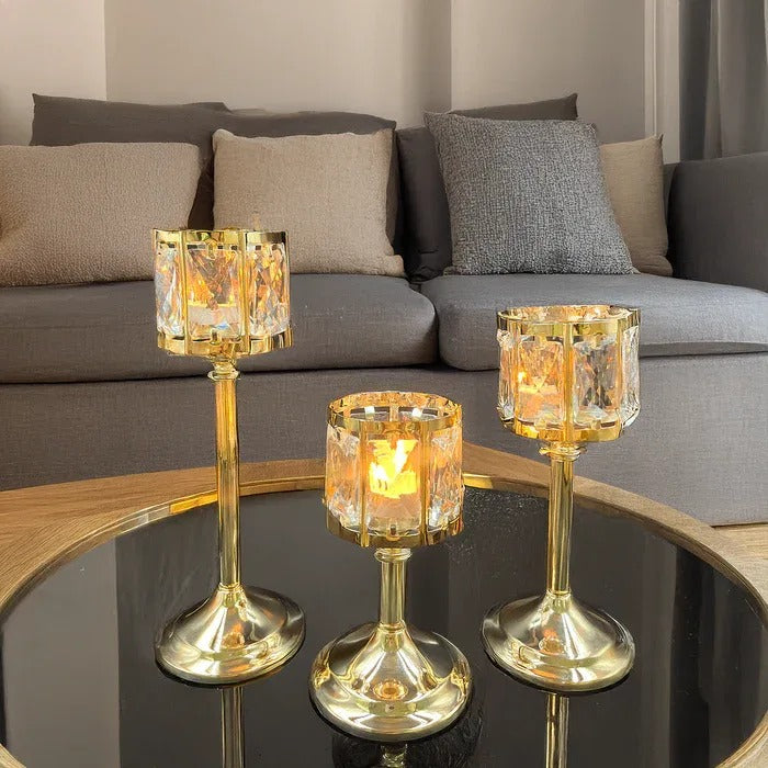 LUXURIOUS CANDLE HOLDERS (3PCS)