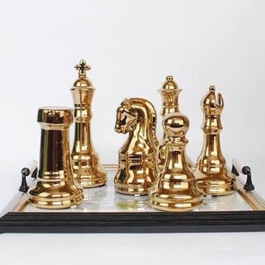 GOLDEN CERAMIC PEICES (SET OF 6)