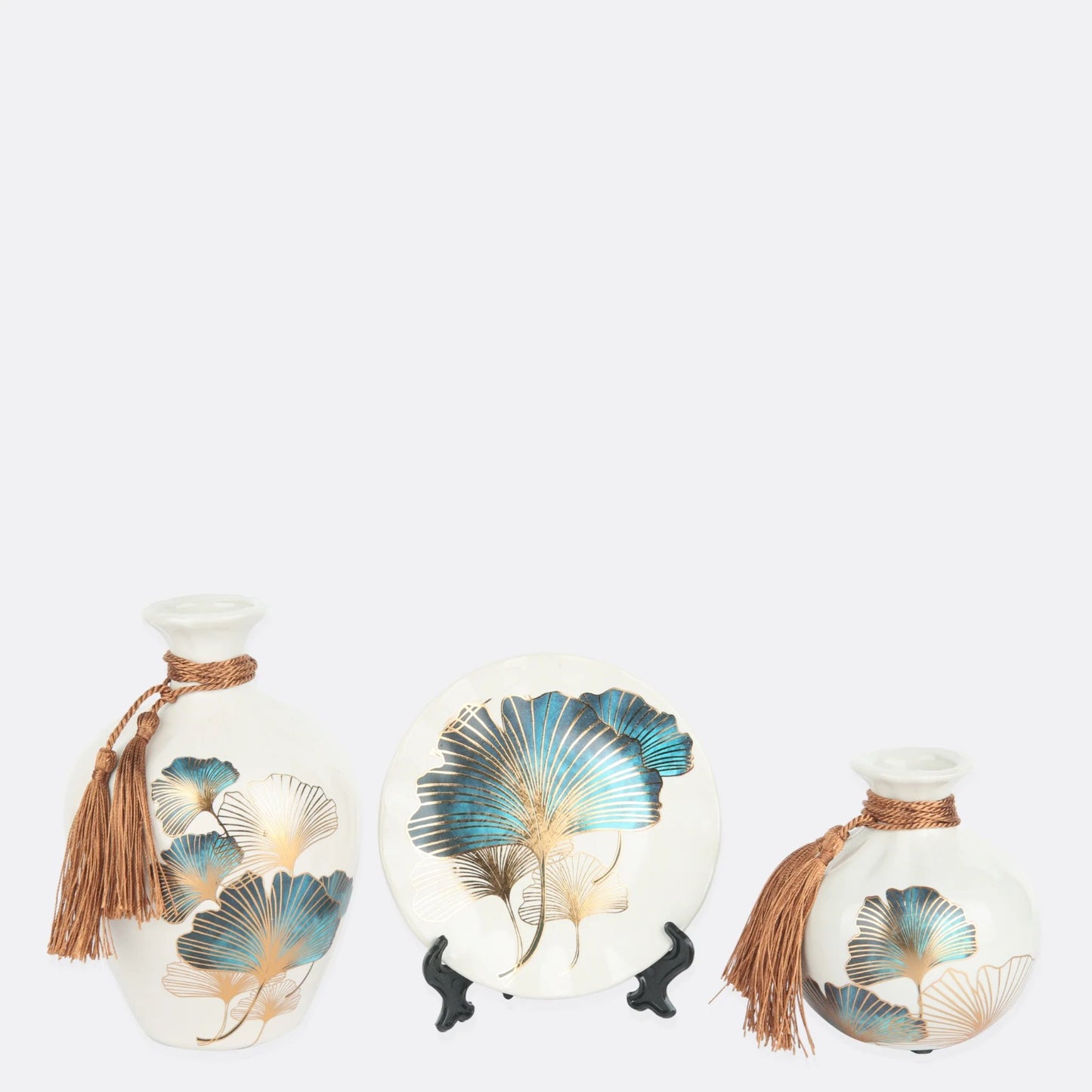 LEAFLET DESIGN VASE(SET OF 3)