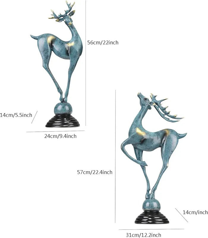LUXURY DEER STATUE (SET OF 2)