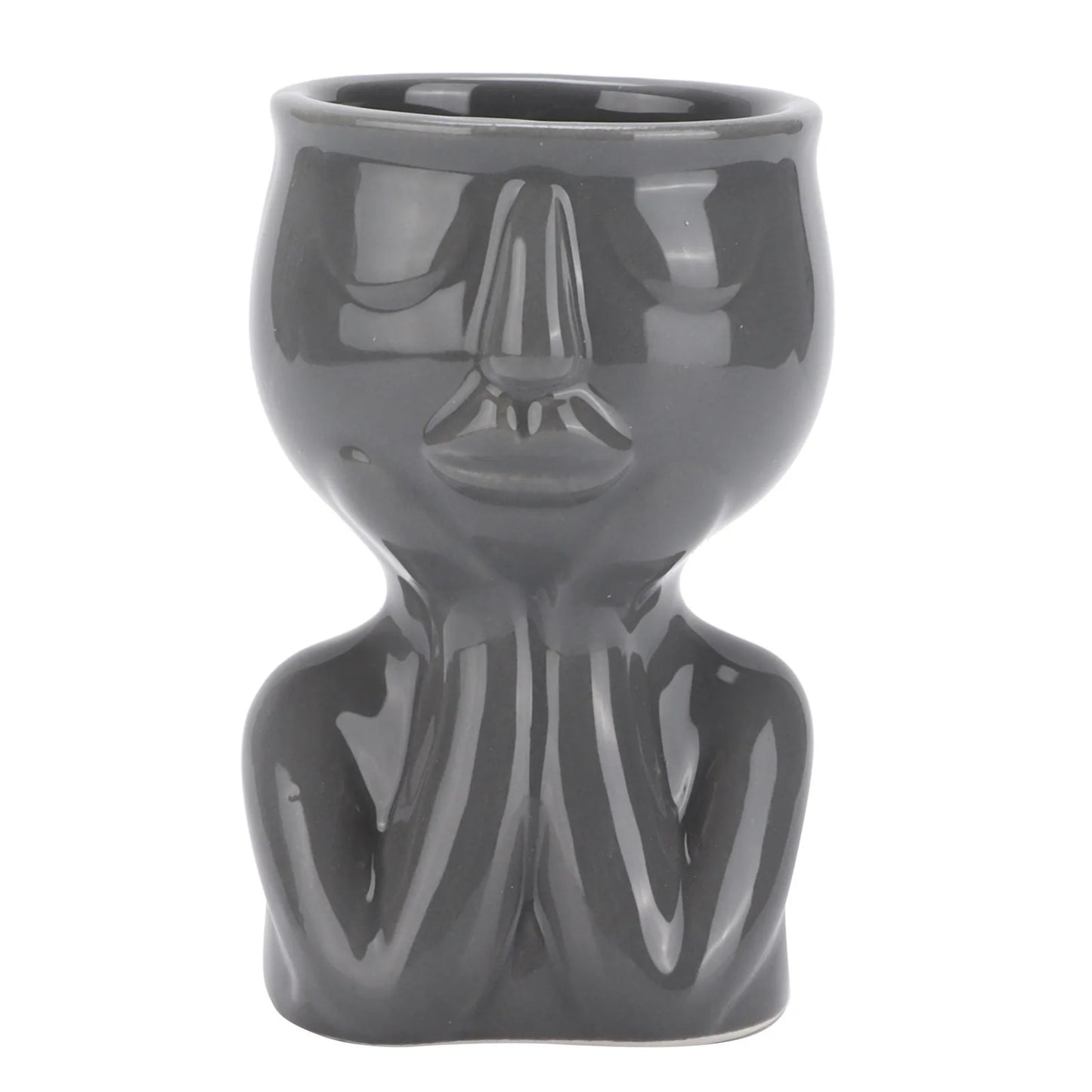 GREY PROFILE PLANT POT