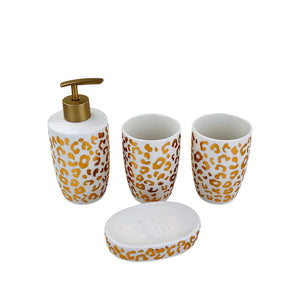 CHEETA PRINT BATH SET