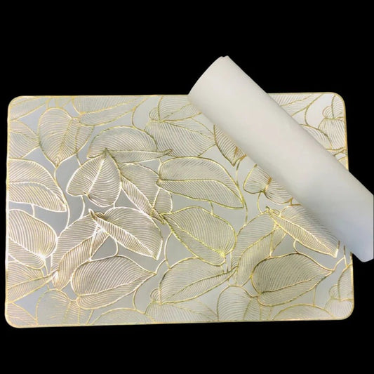 GOLD LEAF DESIGN PLACEMATS (2 PCS)