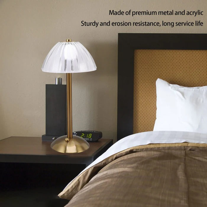 RECHARGEABLE METALLIC TABLE LAMP