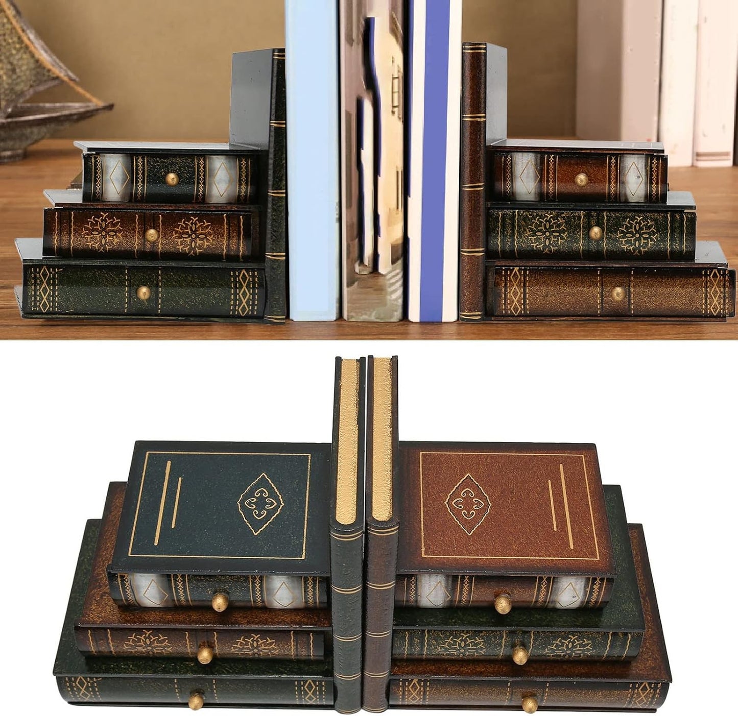 VINTAGE WOODEN BOOK HOLDERS