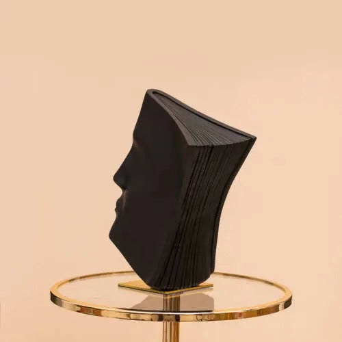 BLACK PROFILE HEAD STATUE