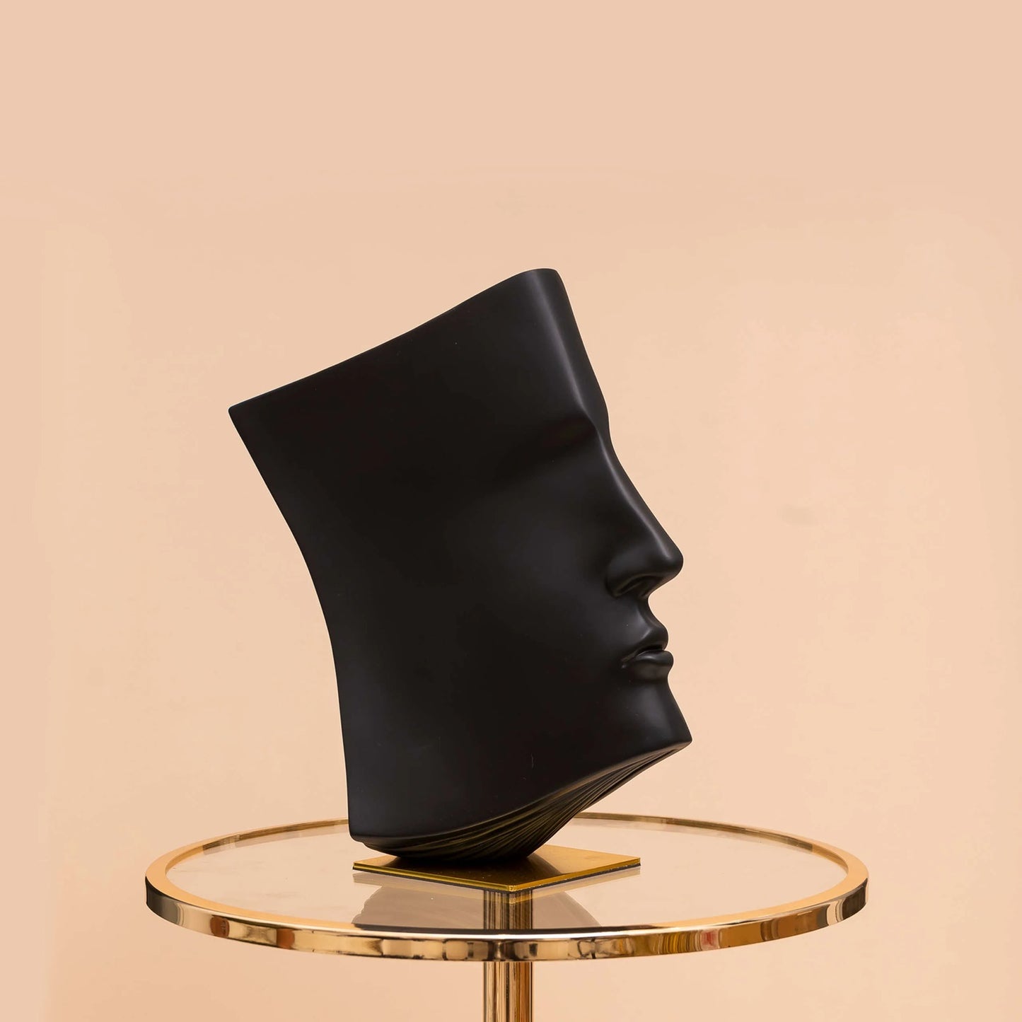 BLACK PROFILE HEAD STATUE