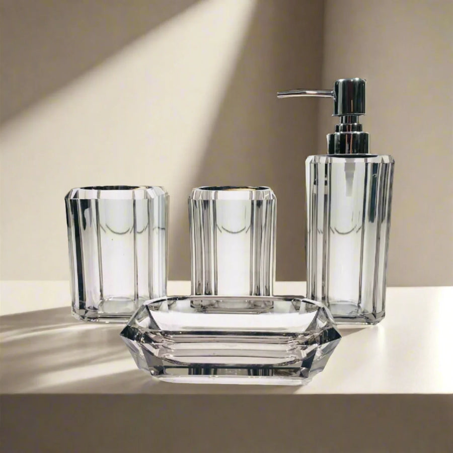 TRANSPARENT BATH SET (4 PCS)