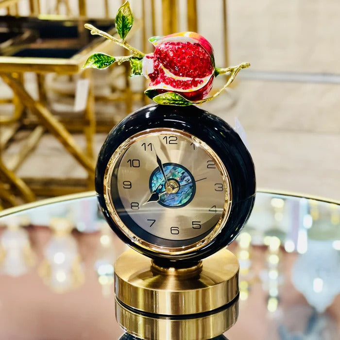 POMEGRANATE DESIGN TABLE CLOCK