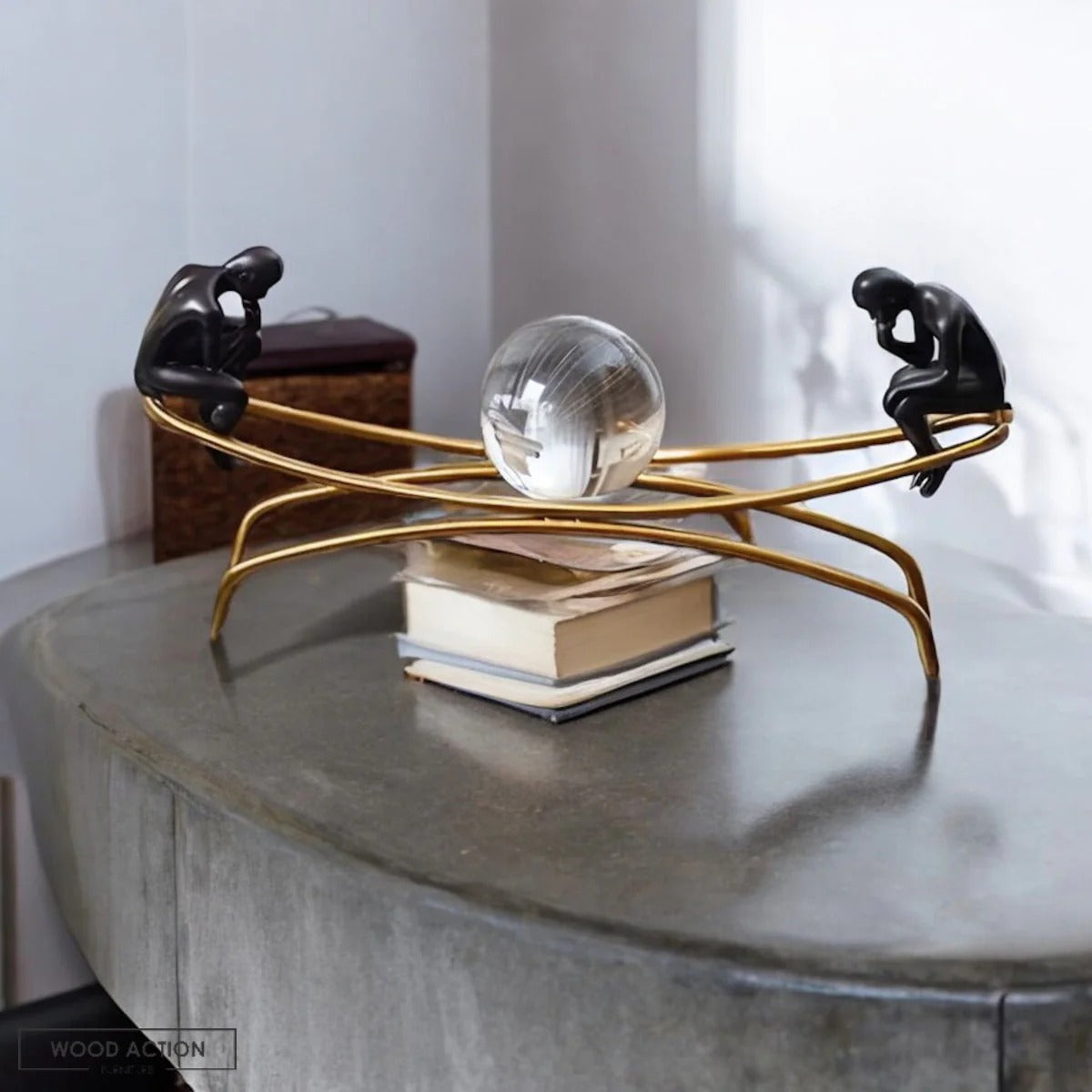 THINKING SCULPTURE WITH CRYSTAL BALL
