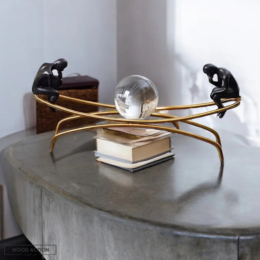 THINKING SCULPTURE WITH CRYSTAL BALL