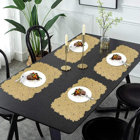 RECTANGULAR FLOWER DESIGN PLACEMATS (2 PCS)