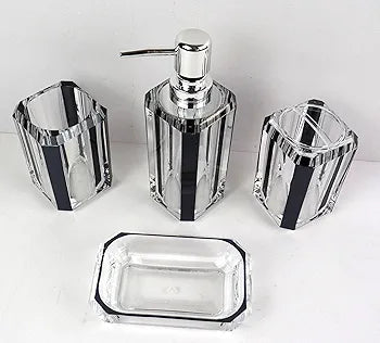 TRANSPARENT BATH SET (4 PCS)
