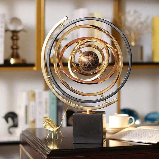 METALLIC EARTH ROTATION ORNAMENT