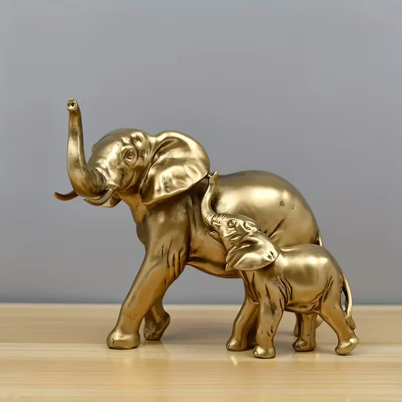 MODERN GOLDEN ELEPHANT SCULPTURE