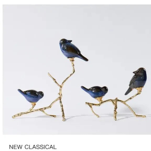 CREATIVE NORDIC BRASS BIRDS DECOR