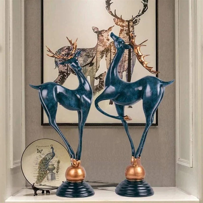 LUXURY DEER STATUE (SET OF 2)