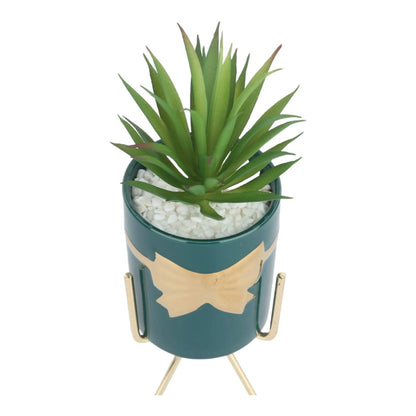 PLANTER WITH BOW DESIGN POT