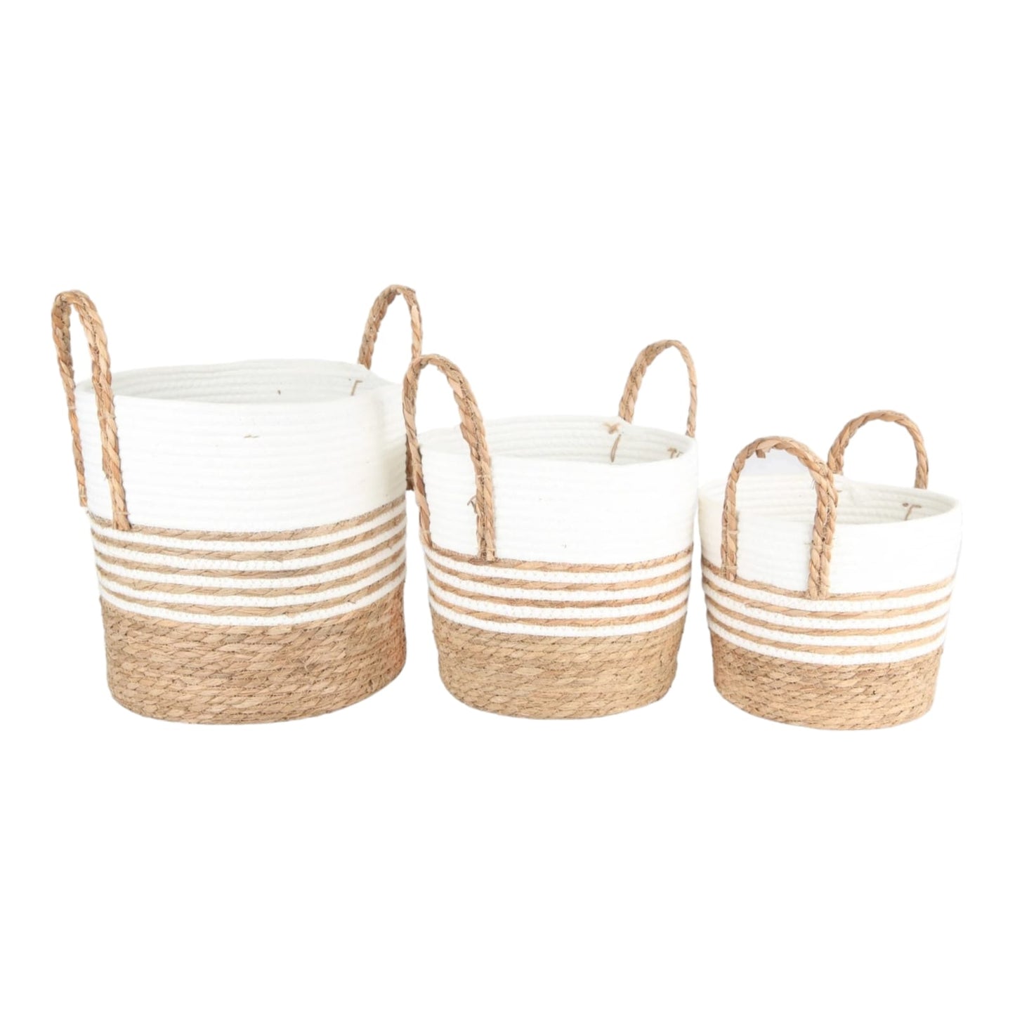 DISCRETE MULTI PURPOSE JUTE BASKETS ( SET OF 3 )