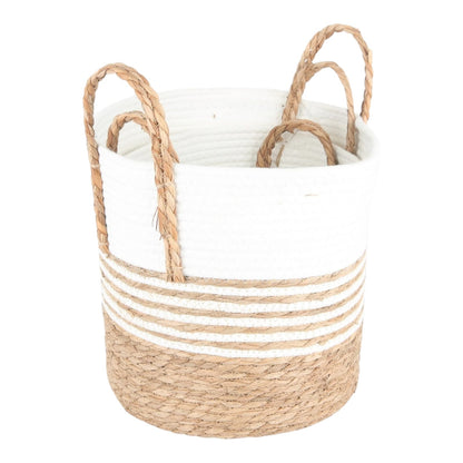 DISCRETE MULTI PURPOSE JUTE BASKETS ( SET OF 3 )