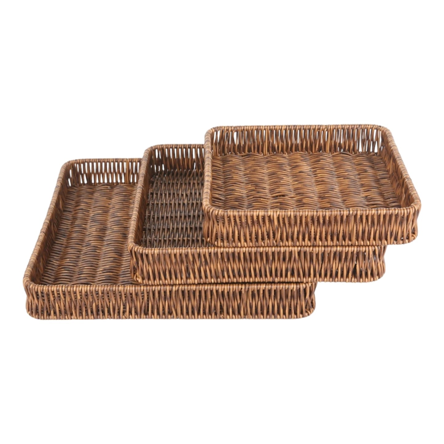 JUTE SQUARE MULTIPURPOSE BASKETS ( SET OF 3 )