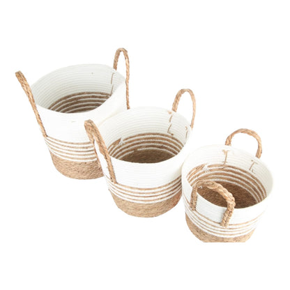 DISCRETE MULTI PURPOSE JUTE BASKETS ( SET OF 3 )