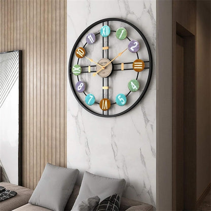 Wall Clock, Metal Loft Nordic Style Low Noise