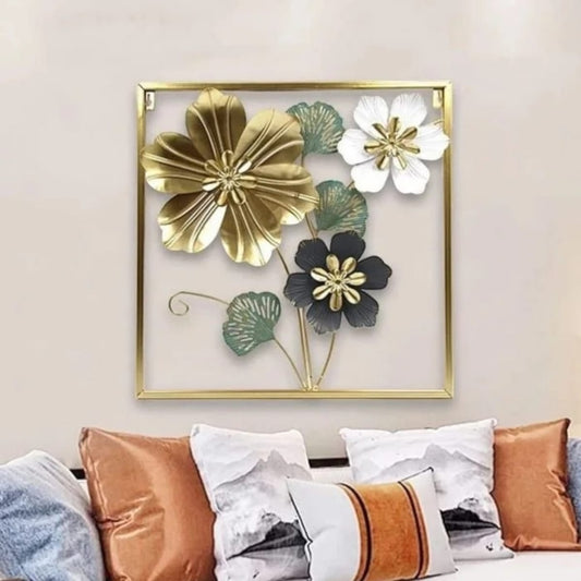 Metal Iron Flower Wall art Motif Frame