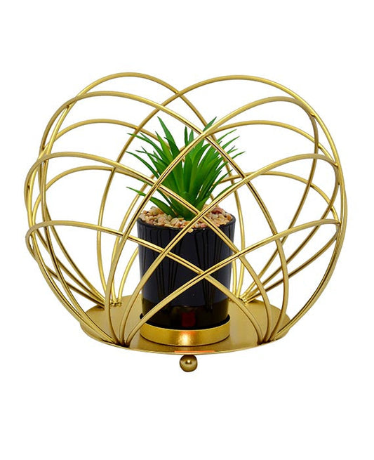 METALLIC CAGE PLANTER