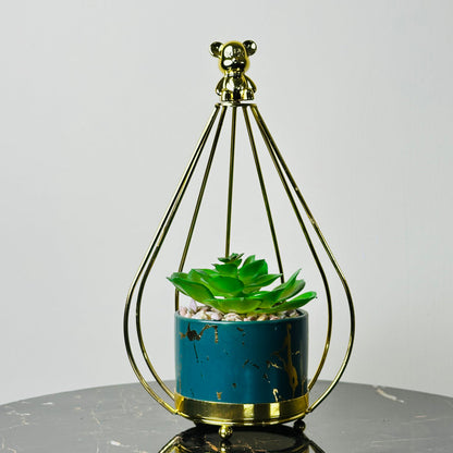 PLANTER WITH TEDDY BEAR STAND