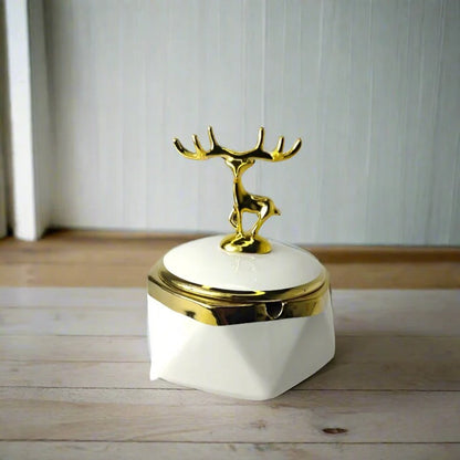 Ceramic Deer Lid Ashtray