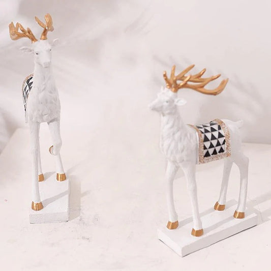 DECORATIVE DEER SCULPTURE (SET OF 2)