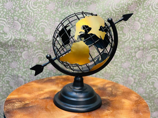 METALLIC GLOBE WORLD MAP