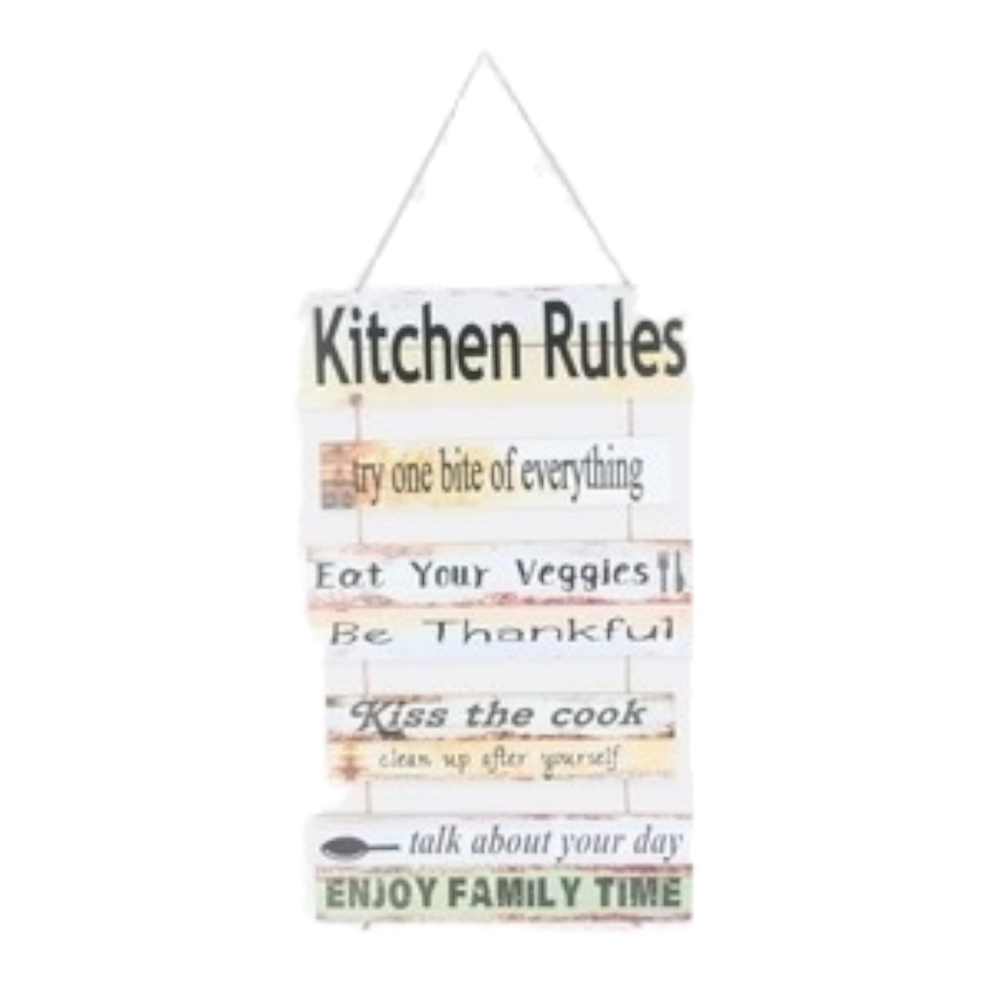 KITCHEN RULES WALL HANGING