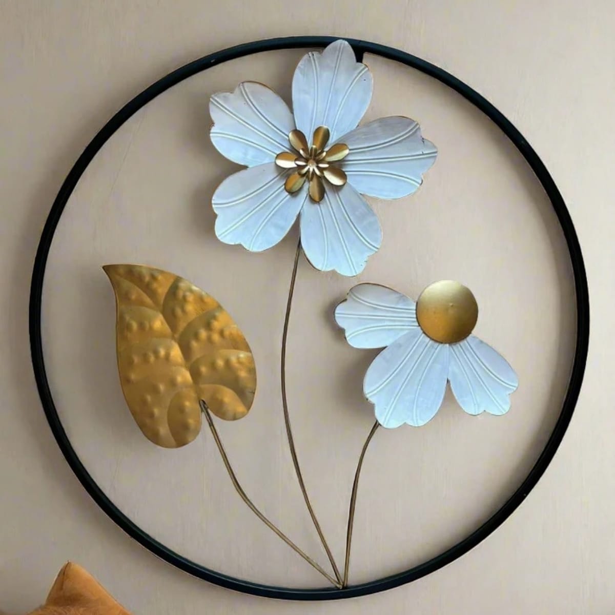 Round 3d Flowers Wall Decor