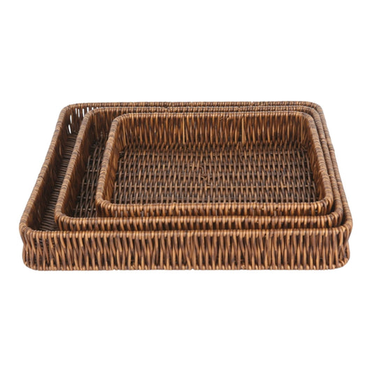 JUTE SQUARE MULTIPURPOSE BASKETS ( SET OF 3 )